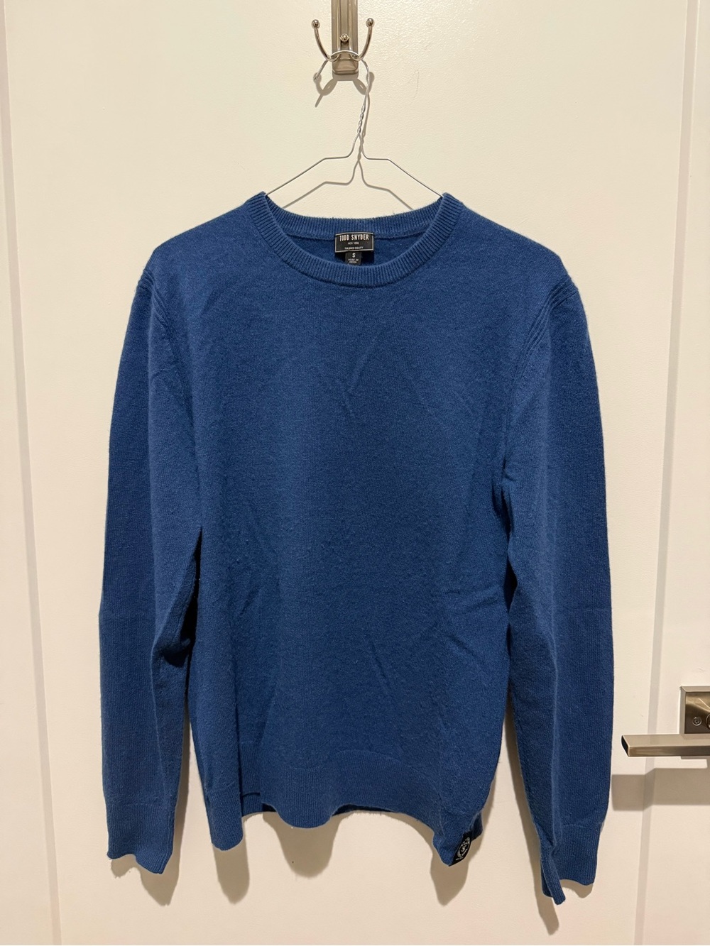 Todd Snyder Men’s Blue Cashmere Sweater - Small